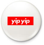 printfashion Yip yip - Kitűző, hűtőmágnes - Fehér (3090382)