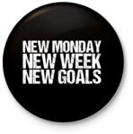 printfashion New Goals - Kitűző, hűtőmágnes - Fekete (3101909)