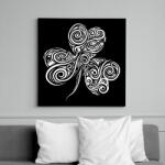 printfashion Szerencsehozó Lóhere - Vászonkép - Fekete (6652203)