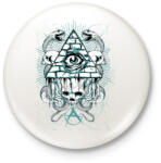 printfashion Az anarchia szeme - Kitűző, hűtőmágnes - Fehér (3074319)