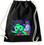 printfashion Cuki zombi frankenstein - Sportzsák, Tornazsák - Fekete (5552587)