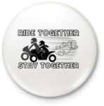 printfashion ridetogether - Kitűző, hűtőmágnes - Fehér (3090311)