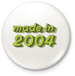 printfashion made-in-2004-green-grey - Kitűző, hűtőmágnes - Fehér (3076261)