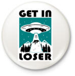 printfashion Get in - Kitűző, hűtőmágnes - Fehér (3084018)