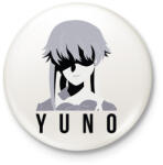 printfashion Mirai Nikki - Yuno - Kitűző, hűtőmágnes - Fehér (6568459)