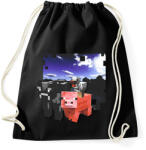 printfashion minecraft farm állatok (képregény stílus) - Sportzsák, Tornazsák - Fekete (14645942)