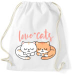 printfashion Szeretem a macskákat - Sportzsák, Tornazsák - Fehér (4790135)