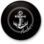 printfashion Anchor - Kitűző, hűtőmágnes - Fekete (3103853)
