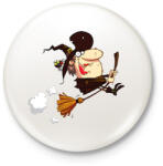 printfashion Witch - Kitűző, hűtőmágnes - Fehér (3081982)