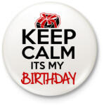 printfashion Nyugi, ez az én születésnapom - Kitűző, hűtőmágnes - Fehér (3078657)