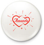 printfashion Amanda - Kitűző, hűtőmágnes - Fehér (11770902)