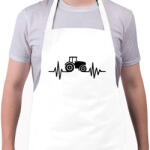 printfashion Traktor szívritmus - Kötény - Fehér (4904652)