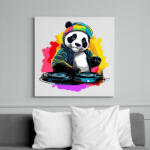 printfashion DJ Panda - Vászonkép - Fehér (14840881)