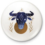 printfashion Bika - Kitűző, hűtőmágnes - Fehér (6273780)