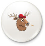 printfashion Buck - Kitűző, hűtőmágnes - Fehér (3077333)