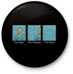 printfashion Van Gogh - Kitűző, hűtőmágnes - Fekete (3101109)