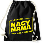 printfashion A legjobb nagymama a galaxisban - Sportzsák, Tornazsák - Fekete (1001740)