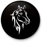 printfashion Ló - Kitűző, hűtőmágnes - Fekete (5027499)