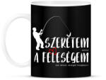 printfashion Szeretem, amikor a feleségem szó nélkül elenged horgászni! - Bögre - Fekete (12060974)