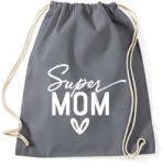 printfashion Super mom fehér - Sportzsák, Tornazsák - Grafitszürke (4784226)