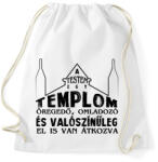 printfashion A testem egy templom - Sportzsák, Tornazsák - Fehér (7521287)