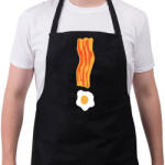 printfashion Bacon tojás - Kötény - Fekete (4932433)