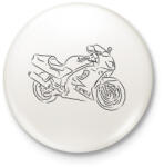printfashion honda vfr - Kitűző, hűtőmágnes - Fehér (3090231)
