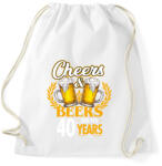printfashion Cheers & Beers - 40 - Sportzsák, Tornazsák - Fehér (4592021)