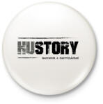 printfashion HUstory (black) - Kitűző, hűtőmágnes - Fehér (7415799)