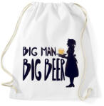 printfashion Big Man Big Beer (version 1) - Sportzsák, Tornazsák - Fehér (13059440)