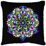 printfashion mandalas - Párnahuzat, Díszpárnahuzat - Fekete (7540239)