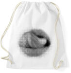 printfashion Halftone mouth - Sportzsák, Tornazsák - Fehér (15895673)