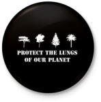 printfashion Protect the lungs (white) - Kitűző, hűtőmágnes - Fekete (7325024)