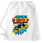 printfashion Gamer szülinap (egyedi évszámmal rendelhető) - Sportzsák, Tornazsák - Fehér (1925763)