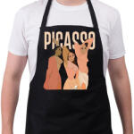 printfashion Pablo Picasso - Avignoni kisasszonyok - Kötény - Fekete (6729007)