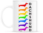 printfashion Rainbow dachshund - Bögre - Fehér (13416278)