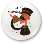 printfashion Söröm - S-öröm - Kitűző, hűtőmágnes - Fehér (4360019)