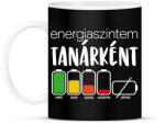 printfashion Energiaszintem Tanárként - Bögre - Fekete (16550755)