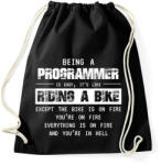 printfashion Being a programmer (white) - Sportzsák, Tornazsák - Fekete (7240276)