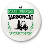 printfashion Targoncát vezetnek - Kitűző, hűtőmágnes - Fehér (13072728)