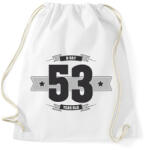 printfashion b-day-53-dark-lightgrey - Sportzsák, Tornazsák - Fehér (512925)