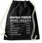 printfashion Grafikai tervező órabére - Sportzsák, Tornazsák - Fekete (7255926)