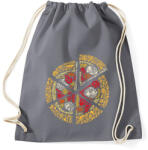 printfashion Pizza - Sportzsák, Tornazsák - Grafitszürke (376393)