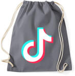 printfashion Tiktok fehér - Sportzsák, Tornazsák - Grafitszürke (4598709)