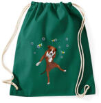 printfashion Dog dancing with bubbles - Sportzsák, Tornazsák - Sötétzöld (13796799)