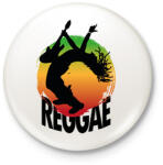 printfashion Reggae gitáros - Kitűző, hűtőmágnes - Fehér (7663070)