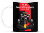printfashion Max Verstappen 1 autóversenyző - fehér felirat - Bögre - Fekete (16045657)