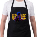 printfashion Cobra Kai STRIKE FIRST STRIKE HARD NO MERCY - Kötény - Fekete (16299415)