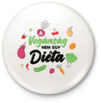 printfashion A vegánság - Kitűző, hűtőmágnes - Fehér (8149920)