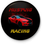 printfashion mustang racing - Kitűző, hűtőmágnes - Fekete (3101107)